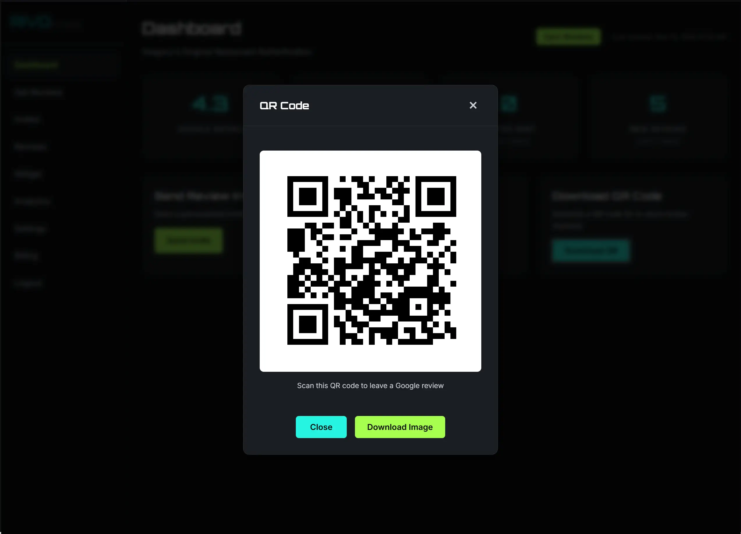 RIVO QR code for easy reviews